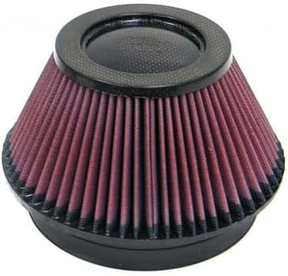 K&N High-Flow Original Lifetime Universal Air Filter - Carbon Fiber Top: High Performance, Premium: Flange Diameter: 6 In, Filter Height: 4 In, Flange Length: 1 In, Shape: Round Tapered, RP-4600
