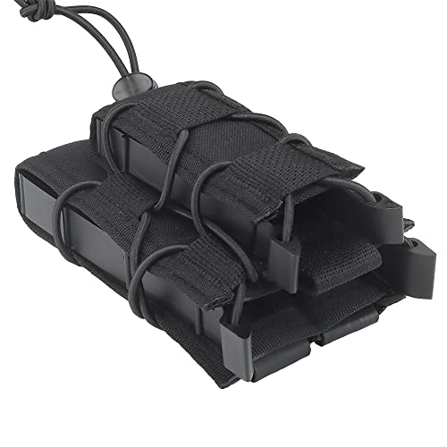 ACEXIER Tactical Molle Double Magazine Pouch Rifle Pistol Mag Pouchs 2-Layer Holder 9mm/5.56 Belt Fast Attach Carrier Magazine Set - Image 6