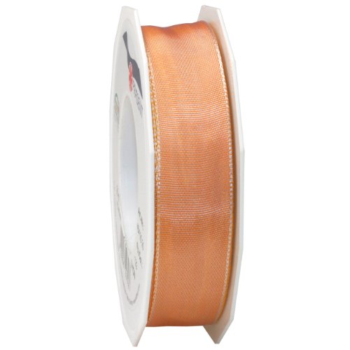 Morex Ribbon French Wired Lyon Ribbon, 1-Inch by 27-Yard Spool, Apricot (46425/25-123) by Morex Ribbon - Used condition - US$16.17