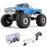 FCX24 FMS 1/24 Monster RC Crawlers - FCX24 RC Truck 8km/h 2 Speed Switch for Adults, Remote Control Car RTR (Blue)