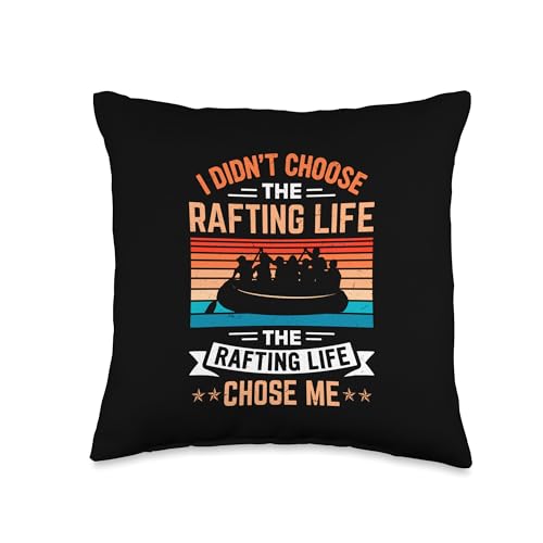 Funny Whitewater Raft Guide Design for Whitewater Rafting Throw Pillow