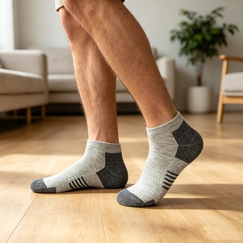 Image of 12-30 Pairs Low Cut Ankle Socks for Men Thin Breathable Casual No Show Athletic Socks Bulk