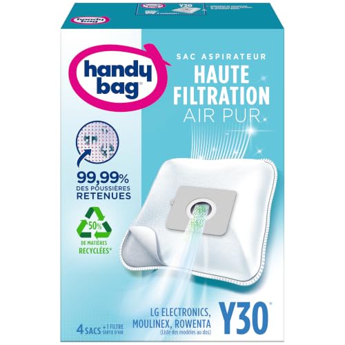 Handy Bag Y30 LG V3310, Confezione 4 Sacchetti per aspirapolvere