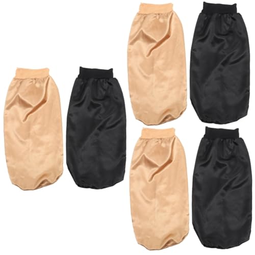Bonnet de satin de couchage respirant FOMIYES - Lot de 6 pièces noir et doré pour le voyage