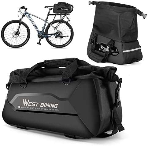 HONGYEA Bike Bags for Bicycles - Bike Trunk Bag, 24L Capacity Water-Resistant Bike Panniers for Bicycles, Bike Bags for Bicycles Rear Rack with Strap & Rain Cover