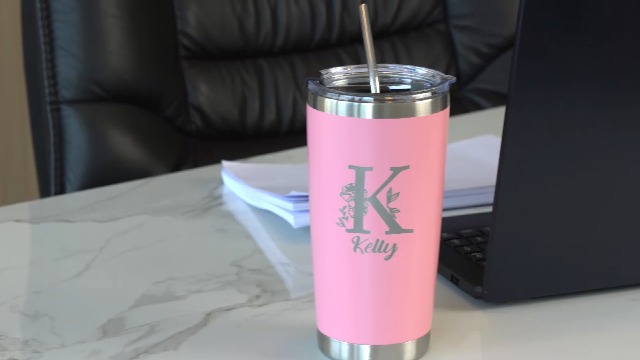 Personalized 20oz Tumbler With Name – Custom Insulated Coffee Cup With Lid & Straw