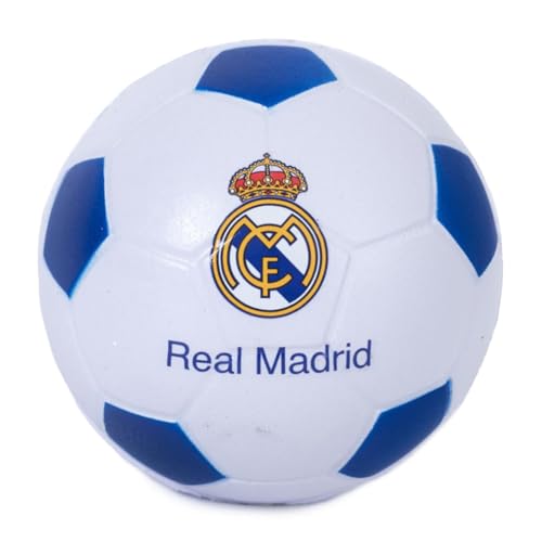 Hy-Pro Real Madrid CF Stress Ball, Palla Antistress Gioventù Unisex, Bianco, Palm Size