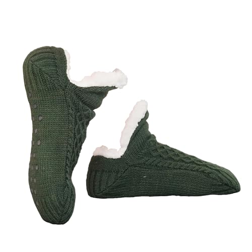 Image of Non slip floor socks Fuzzy Curly Fur Memory Foam Loafer Thick velvet slippers, autumn and winter warm home floor anti slip foot protection covers,