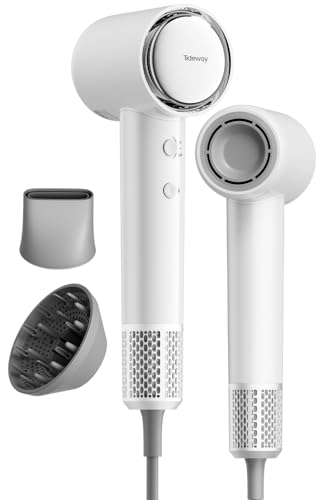 Tideway Hair Dryer, Blow Dryer with Diffuser, Ionic Professional High-Speed 1500W Low-Noise...