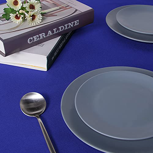 Image of sancua Square Tablecloth - 70 x 70 Inch - Stain and Wrinkle Resistant Washable Polyester Table Cloth, Decorative Fabric Table Cover for Dining Tables, Buffet Parties and Camping, Royal Blue