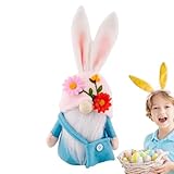 Conejito de Pascua Gnomen - Adorable Decoración Colorida Pascua,Figuras De Escritorio De Felpa De Primavera - Para Vacaciones de Año Nuevo Familia Amigos Gabinete Comedor Sala Sofá