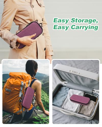 Image of Hard Stethoscope Case for 3M Littmann Classic III /Cardiology IV /MDF Acoustica Stethoscopes - Shockproof Stethoscope Bag Travel Carrying Case for Medical, Doctor, Nurse Accessories - Grape-Purple
