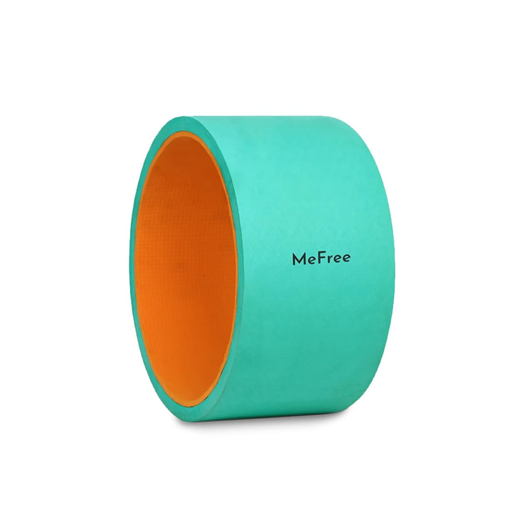 MeFree Yoga Wheel for Men & Women | Ideal for Backbends, Stretching & Back Pain Relief | Moisture Resistant with Thick Padding & Firm Grip