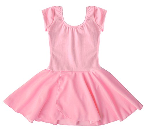 Dancina - Robe Justaucorps avec Jupette en Coton et Élasthanne - Filles 3-4 Ans Rose Cover