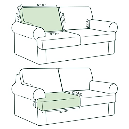 Chun Yi 2Pc Stretch Houndstooth Couch Cushion Cover Sofa Backrest Cushion Slipcover Suitable For Armchair Loveseat Sofa, Couch Back Cushion Covers Checks Swallow Gird Fabric (T-2Pc, Chocolate) #TOP3