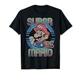 Nintendo Super Mario Retro Circle Vintage Graphic T-Shirt