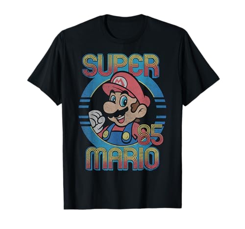 Nintendo Super Mario Retro Circle Vintage T-Shirt