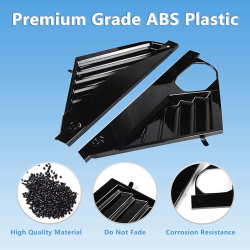 Image of Engine Bay Panel Cover Trim Compatible with Chevrolet Corvette C8 Stingray 2020-2024 ABS 2PCS,Engine Compartment Left and Right Protection Leakproof Cover Trim Accessories (Glossy Black)