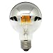 Luxon 6w G80 Led Bulb with Mirror, Half Chrome Siliver Globe Shape Bulb ,Energy Saving Warm White 2700k,Dimmable