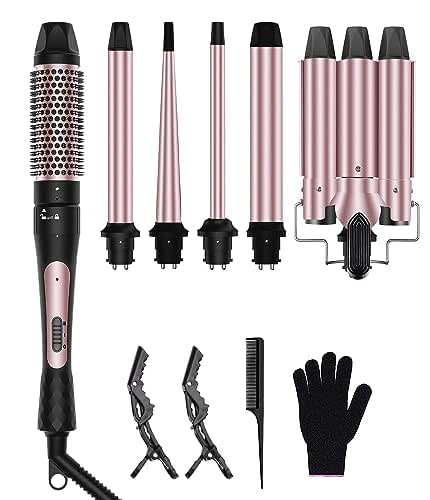 6 in 1 Wand Curling Iron, 3 Barrel Curling Iron