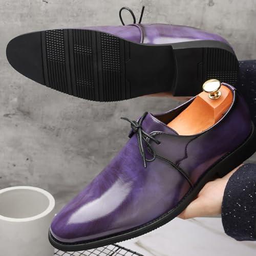 Men's Patent Leather Lace-Up Formal Oxford Shoe Fashion Slip On Smoking Loafers Fashion for Men Wedding Suit Tuxedo Dress Shoes4