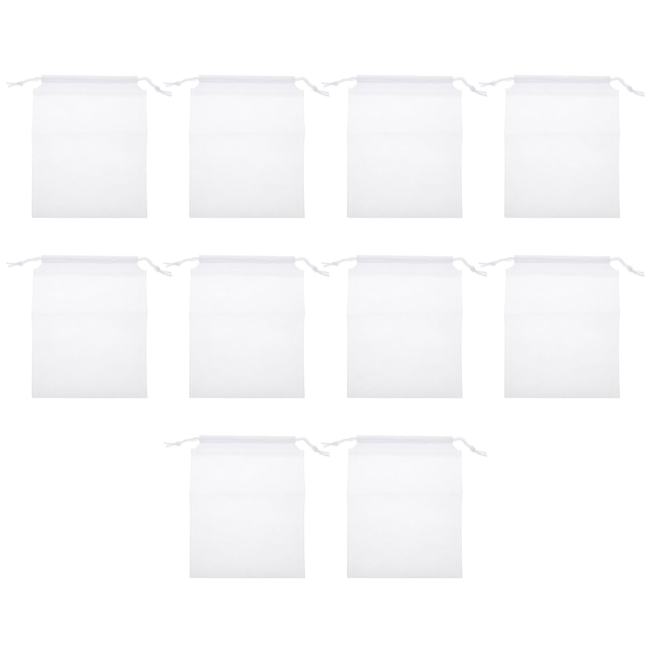HANABASS 10Pcs Fishing Cloth Bait Bags 7.87X5.91In Drawstring Non-Woven Storage Sacks for Crab Bait Shell Collection Outdoor Use