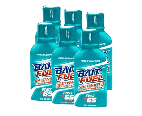 BAITFUEL X65 Saltwater Formula Gel for Fishing: The Supercharged Saltwater Fish Scent Technology with Powerful Attractants and Taste Enhancers That Fish Bite | 5 oz., 6-Pack