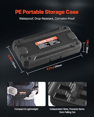 Image of VEVOR XZN Triple Square Spline Bit Socket Set, 10-Piece M4 - M18, Premium Cr-V Steel, 1 /4 in, 3 /8 in, and 1 /2 in Drives, with Enhanced Storage Case, Triple Square Socket Set for Hand Use, Automotive