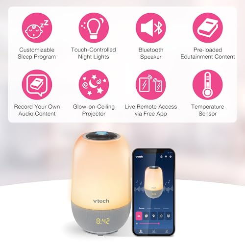 VTech V-Hush Pro 2 Smart Nursery Sound Machine & Night Light — view 2