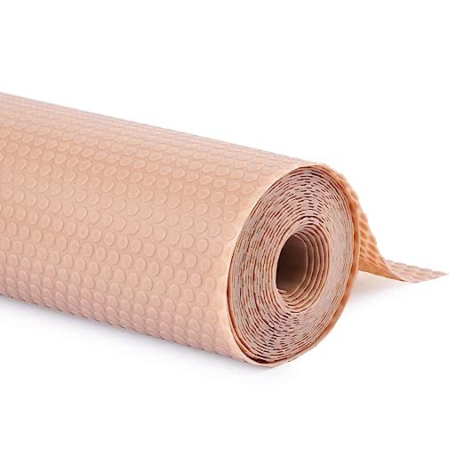 ElastPro (30 cm X 1.5 m) Beige EVA Food Grade Washable Anti Slip Mat/Sheet for Fridge, Shelf Liner, Table, Kitchen Drawer mat (RoundDots Texture, Beige)