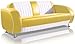 Produktbild Bel Air Sofa Dinersofa Retro Style Couch Lounge Designer Sofa Wartemöbel (Yellow/White)