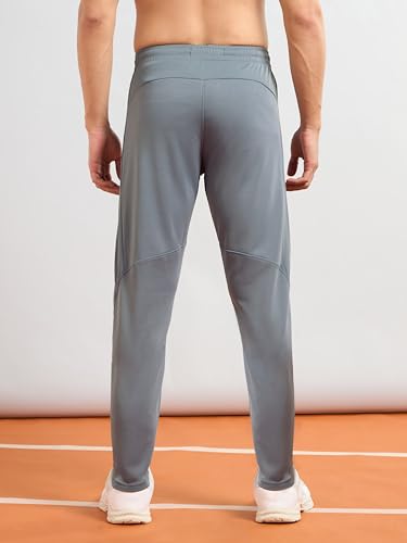 Image of TECHNOSPORT Mens Polyester Slim Fit Activewear Track Pant with SPF50+ for Running, Workout Wear Antimicrobial & Quick Dry