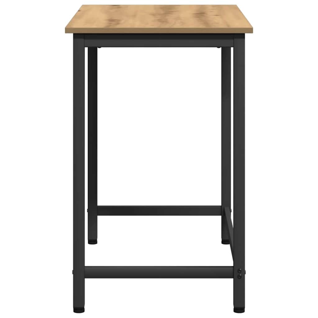 Artisan-Roble Escritorio 100 x 50 x 76,5 cm, mesa de trabajo regulable en altura para oficina en casa, mesa de oficina estable de madera y acero, estación de trabajo versátil para ordenador