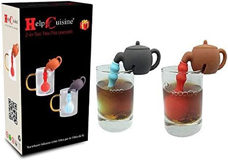HelpCuisine® Tea Infuser Rose Shape Silicone Loose Leaf Tea Infusers Tea Strainer & Steeper Hot Tea Filter with Box