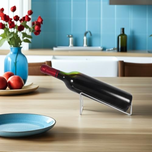 Porte-Bouteilles Acier Inoxydable : Support Vin Robuste au Design Géométrique - 8