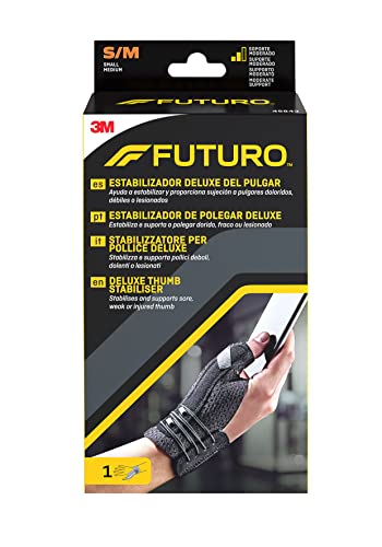 FUTURO Tutore Stabilizzatore per Pollice Destro/Sinistro, S/M, Pollice: 5.0, 6.3 cm, Polso: 12.6,...