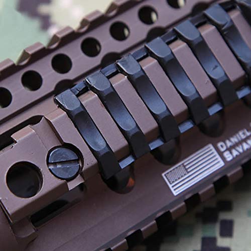 ACEXIER 4 Pezzi Copertura per Binario in plastica Bone Fish Scaletta Forma Resistente al Calore Handguard Fucile Picatinny Copertura per Binario in Gomma