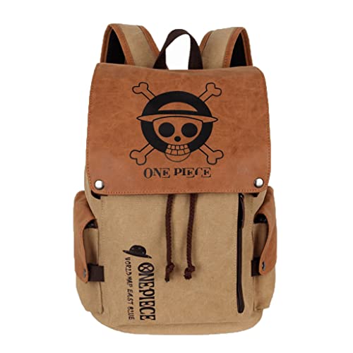 Anime Sac à Dos One Piece pour Garçons Filles Enfant Luffy Zoro Cartable One Piece ACE Chopper Sac à Dos Grande Capacité 3D Imprimé Manga Sac d'école Backpack Bookbag Sac De Voyage (4,32 * 16 * 42cm)