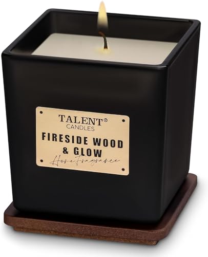 Scented Soy Candles, Deluxe Noble Aromatherapy Candles, Fireside Wood & Glow, Candles for Home Scented, 7.05oz, TCGG8179