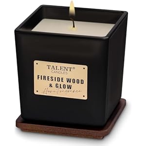 Scented Soy Candles, Deluxe Noble Aromatherapy Candles, Fireside Wood & Glow, Candles for Home Scented, 7.05oz