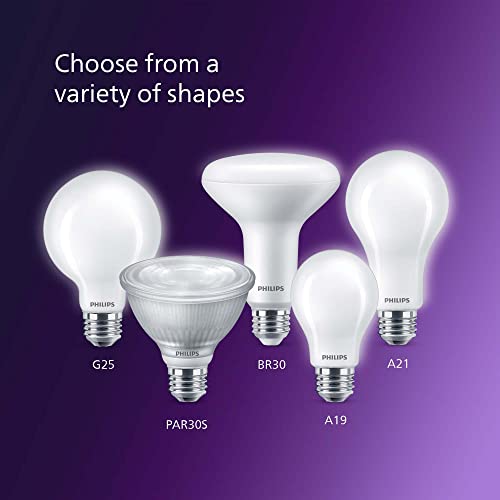 Image of PHILIPS LED A19 Ultra Definition Frosted Dimmable LED Light Bulbs 8-Pack - Flicker-Free 100w Light with EyeComfort Technology - Daylight 3500K Lightbulb - 1500 Lumen - E26 Base