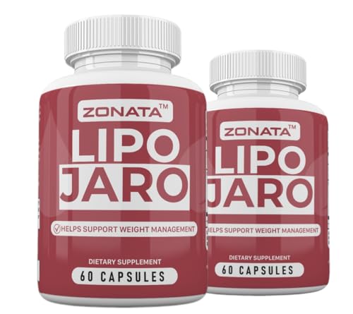 Zonata (2 Pack) Lipojaro Capsules with Apple Cider Vinegar & Raspberry Lipojaro Supplement (120 Count)