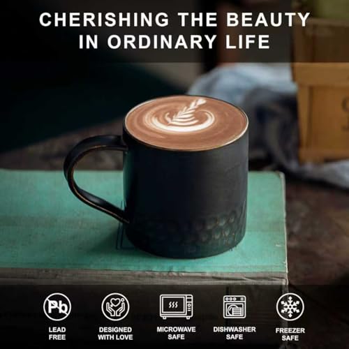 Taza de café cerámica 8 oz estilo japonés con asa miniatura 3