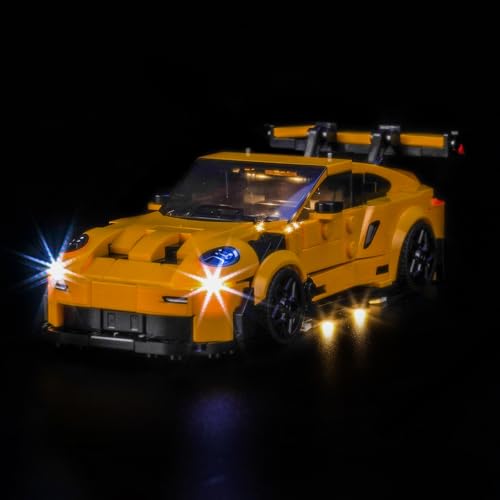 Update Version Licht-Kit Kompatibel mit Lego Porsche 911 GT3 RS Super Car 77239 (Kein Modell) Led Beleuchtungs Set Compatible with Lego Porsche 911 GT3 RS Super Car Kreative Spielzeug