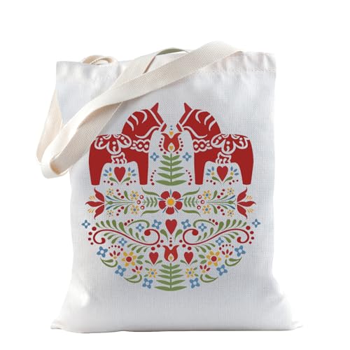 Bolso Tote Escandinavo con Caballo para Amantes de Caballos miniatura 1