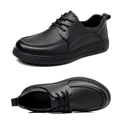 Men's Soft Leather Oxford Dress Shoes Casual Lace Up Hand Stitched Breathable Derby Shoes for Business Office Formal2