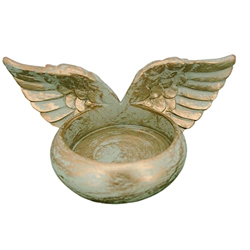Duiaynke Nordic Tealight Candle Holder Figurine Angel Feathe