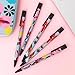 kate spade new york Black Ink Pen Set of 5, Cute Click Pens, Plastic Retractable Pens for Writing and Journaling (Safari Floral)