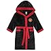 Manchester United FC Official Gift Mens Fleece Dressing Gown Robe Black XL