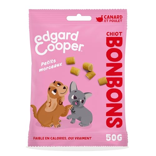Edgard & Cooper Friandises pour Chien Petits Bonbons Naturels Chien Adulte sans Cérales, Sachet de 1x50g, Canard